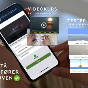 Båtførerprøven nettkurs tilgjengelig på nett og som app. Levende videokurs med hundrevis av øvningsoppgaver som ligner den virkelige båtførerprøven.